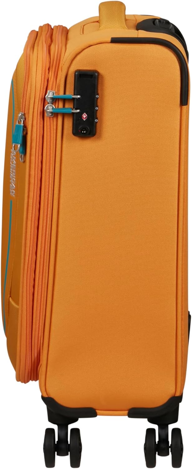 American Tourister Pulsonic - Spinner S, Erweiterbar Handgepäck, 55 cm, 40.5/43.5 L, Gelb (Sunset Ye