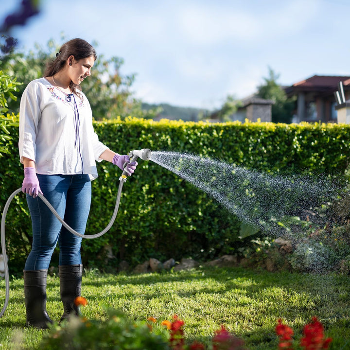 Schlauchtrommel 20m+2m mit Handbrause Gartenschlauch, Schlauchaufroller Automatisches Aufrollen, 180