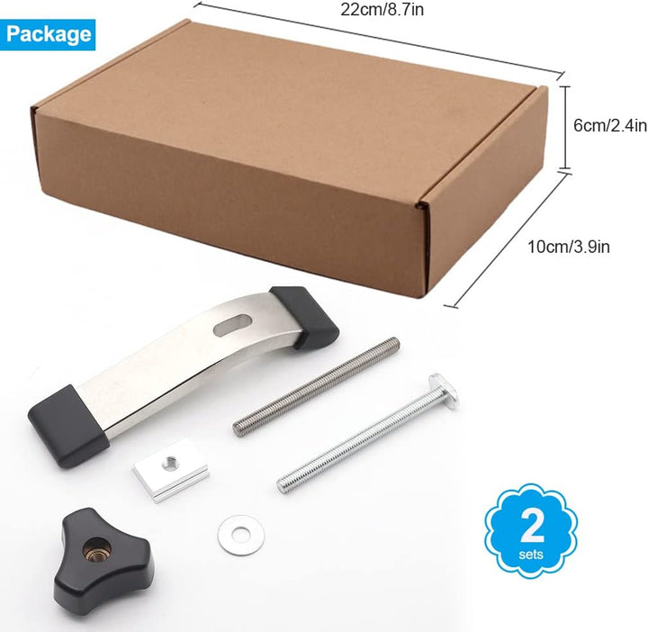 2 Stück T Nut Schiene Splint, Schnellspannklemmen-Set, Gelten für Werkzeug zur Holzbearbeitung