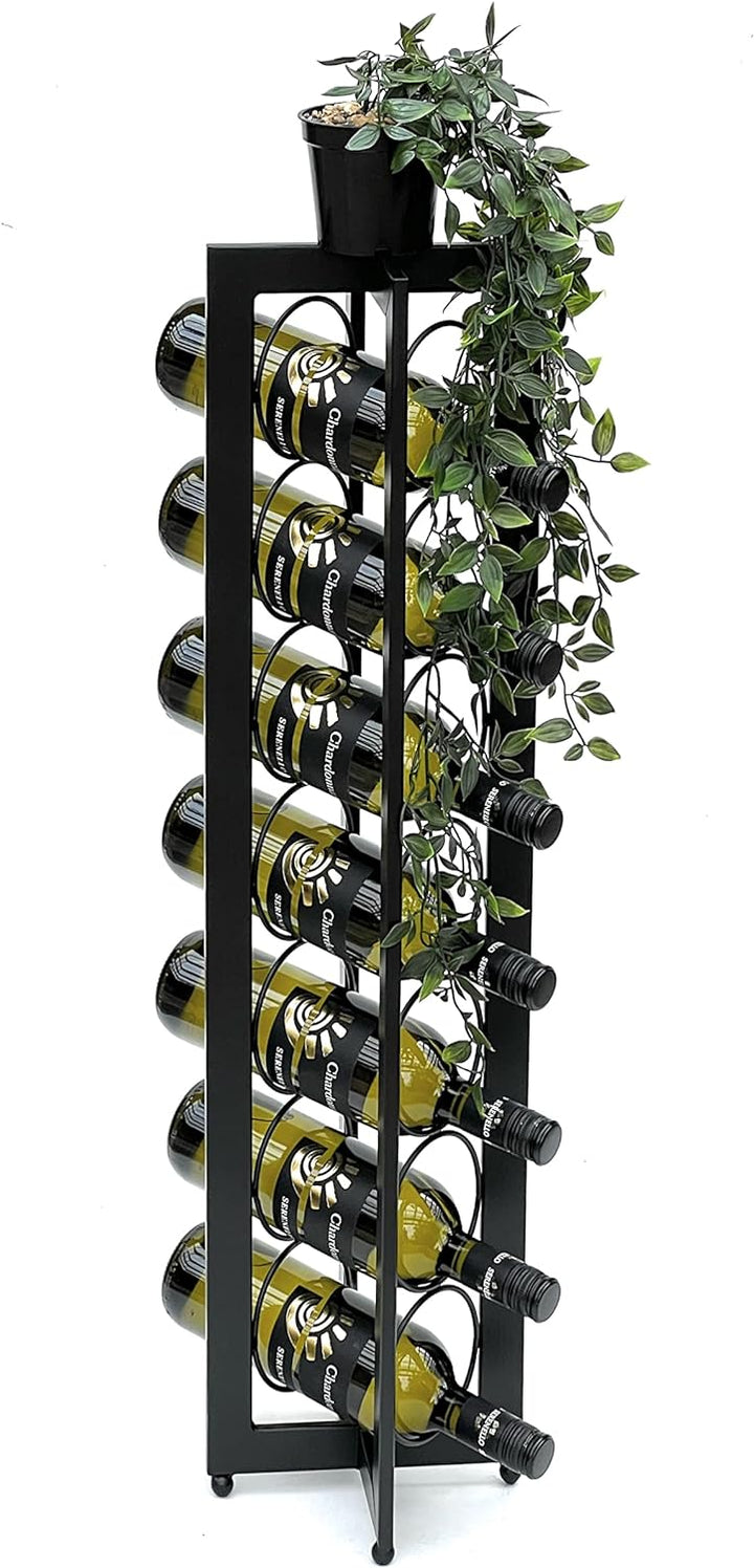DanDiBo Design Weinregal Metall Schwarz Stehend 96323 X 80 cm Flaschenregal Flaschenständer Flaschen
