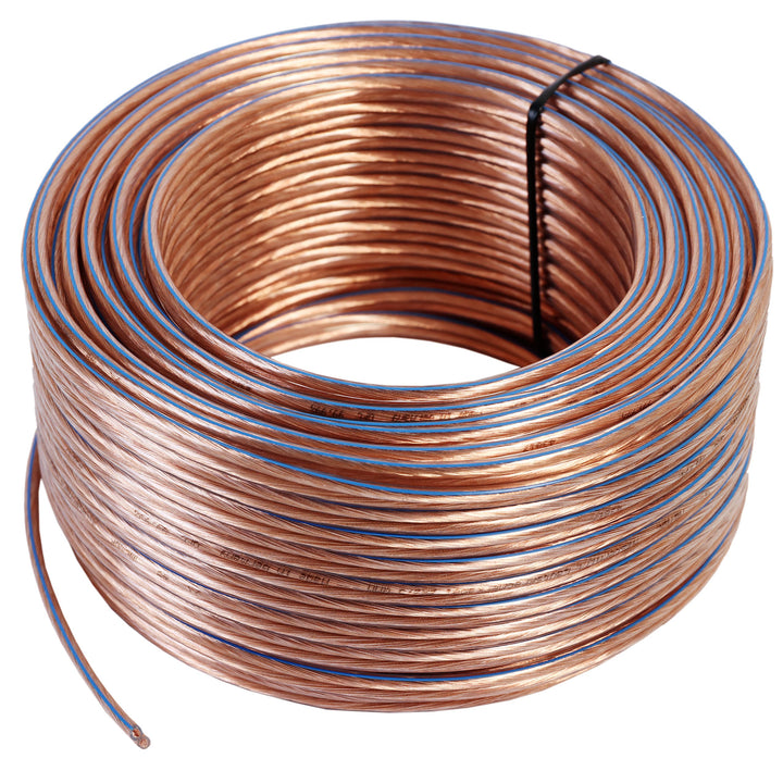 Misterhifi 10 m Lautsprecherkabel 2 x 2,5 mm², Litze: 2x78x0,2 mm, transparent isoliert, 99,99% OFC
