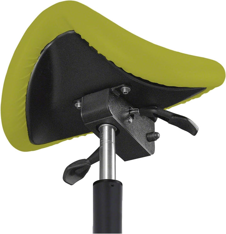 Sport-Tec Sattelhocker Standard mit Polster und Rollen, Rollhocker, Arbeitshocker Limone, Limone