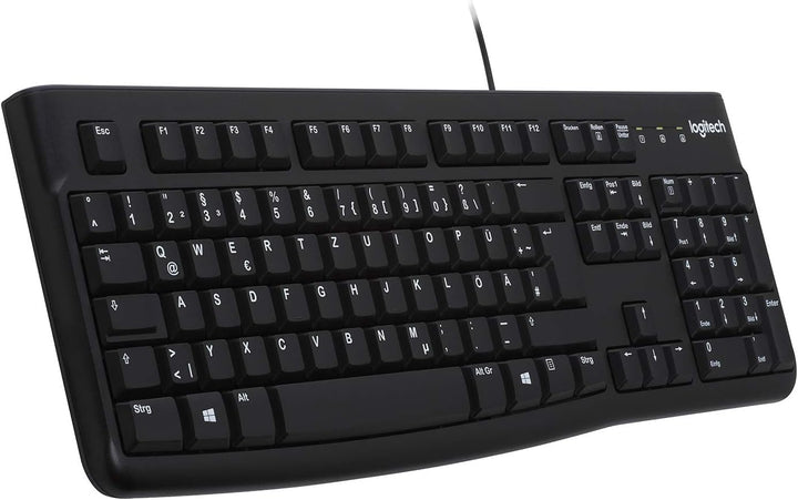 Logitech B100 Maus mit Kabel, USB-Anschluss, 800 DPI Optischer Sensor, 3 Tasten, Für Links- und Rech