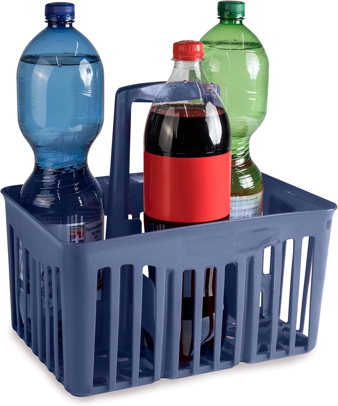 2x Flaschenträger Flaschenhalter Blau - aus Kunststoff mit Tragegriff je 6 Flaschen á 1 bis 1,5 L Tr