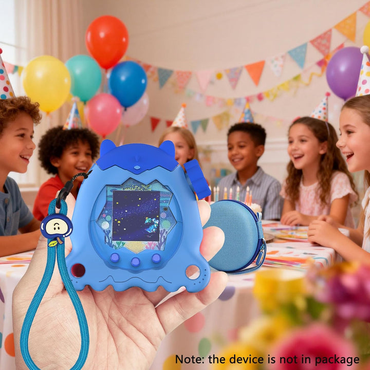 Weiche Silikonhülle und Harte Tragetasche für Tamagotchi Paradise, inklusive Displayschutzfolie, Han