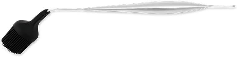 Moesta BBQ 19910 – Simple BBQ-Pinsel – Grillpinsel aus Edelstahl mit XL-Silikon-Bürstenkopf, Marinie
