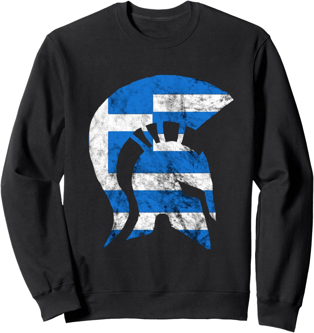 Griechischer Spartaner Gladiatoren Helm Griechenland Sparta Sweatshirt
