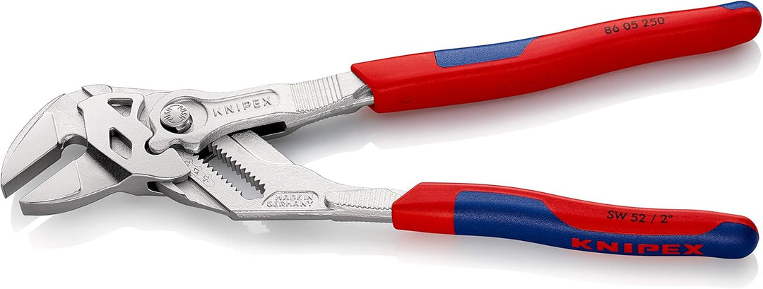 KNIPEX Zangenschlüssel (250 mm) 86 05 250 &amp; 87 02 250 SB Cobra® Hightech-Wasserpumpenzange grau atra