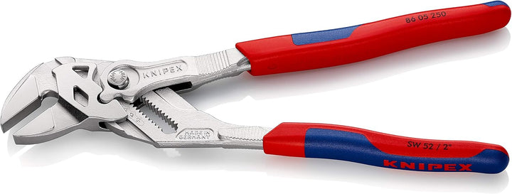 KNIPEX Zangenschlüssel (250 mm) 86 05 250 &amp; 87 02 250 SB Cobra® Hightech-Wasserpumpenzange grau atra