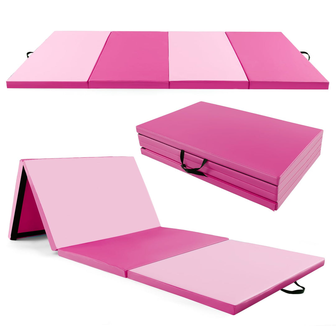 COSTWAY 300 x 120 x 5 cm Weichbodenmatte, Gymnastikmatte klappbar, Turnmatte aus PU mit Kletterversc