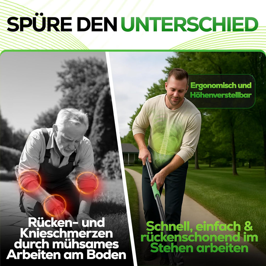 Profi Rasenkantenschneider mit höhenverstellbaren ergonomischen Stiel | Kantenschneider für perfekte