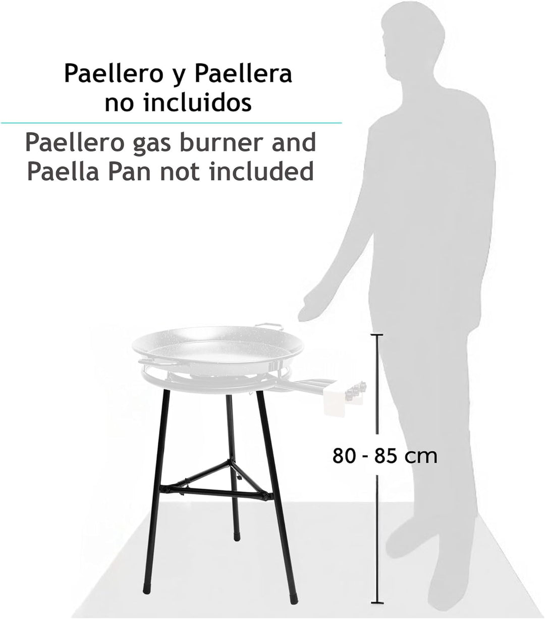 briebe Stütze für Gas-Paella-Pfanne, Ständer mit 3 Beine, Robust und Stabil, Geeignet für Paella-Pfa