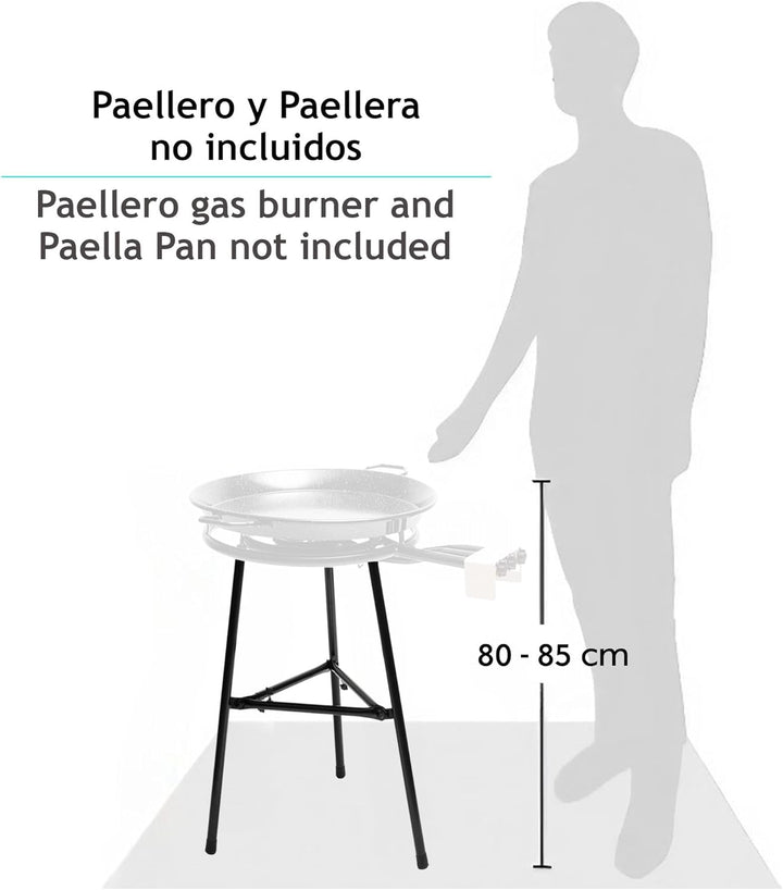 briebe Stütze für Gas-Paella-Pfanne, Ständer mit 3 Beine, Robust und Stabil, Geeignet für Paella-Pfa