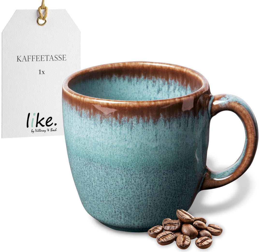 like. by Villeroy & Boch Lave glacé Kaffeetasse, 190 ml Blau 1 Cup, Blau 1 Cup