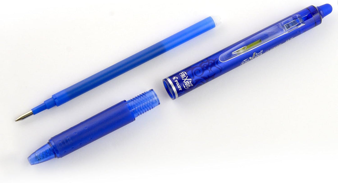 PILOT FriXion Clicker 0.7 – 6 Stück – Farben 2x Blau/Schwarz/Grün – Radierbarer, nachfüllbarer Gel