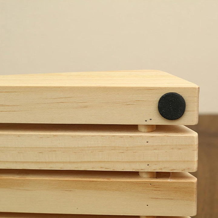 Messerblock-Organizer für Küchenschublade - Messerhalter aus Holz, Tablett in Braun für 7 Messer | M