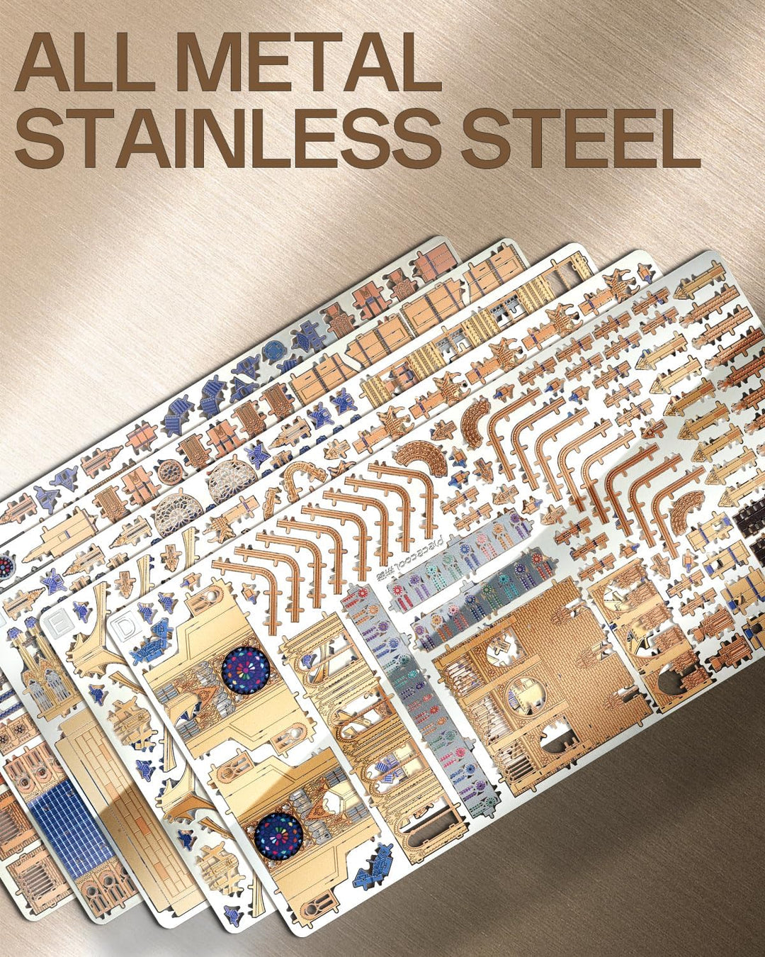 Piececool 3D Puzzle modellbausatz Erwachsene 3D Metall Puzzle 3D Puzzle Erwachsene - Notre Dame Kath