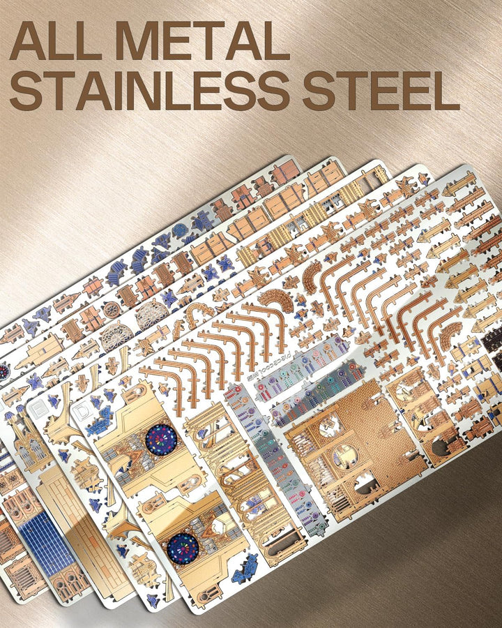 Piececool 3D Puzzle modellbausatz Erwachsene 3D Metall Puzzle 3D Puzzle Erwachsene - Notre Dame Kath