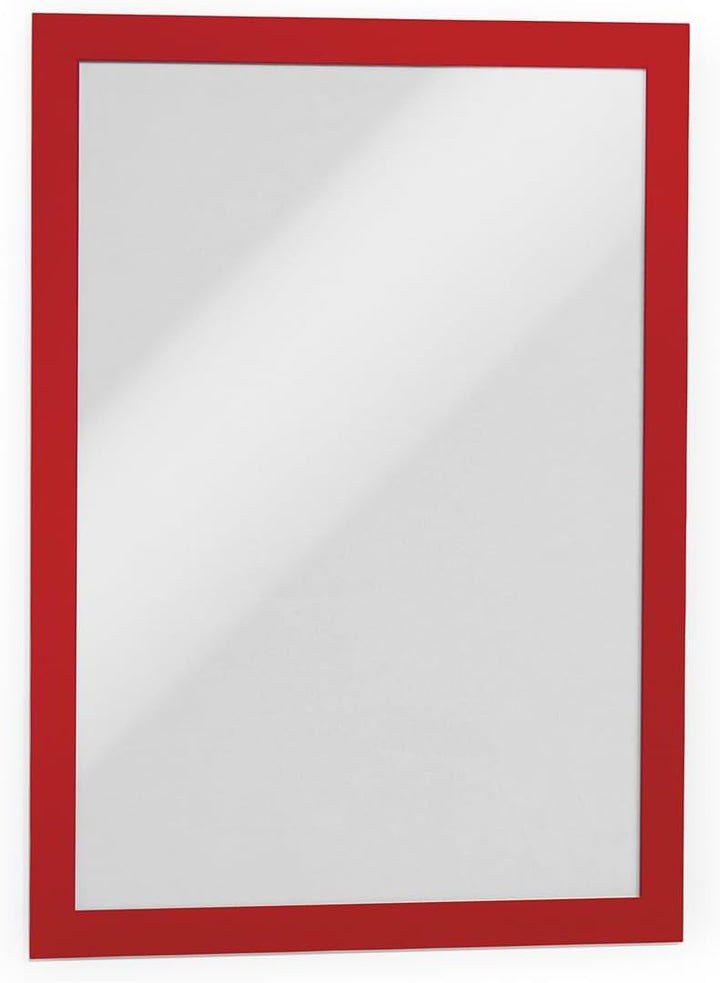 Durable Info-Rahmen Duraframe (A4, selbstklebend mit Magnetverschluss) 10 Stück, rot, 488203 A4 Rot,