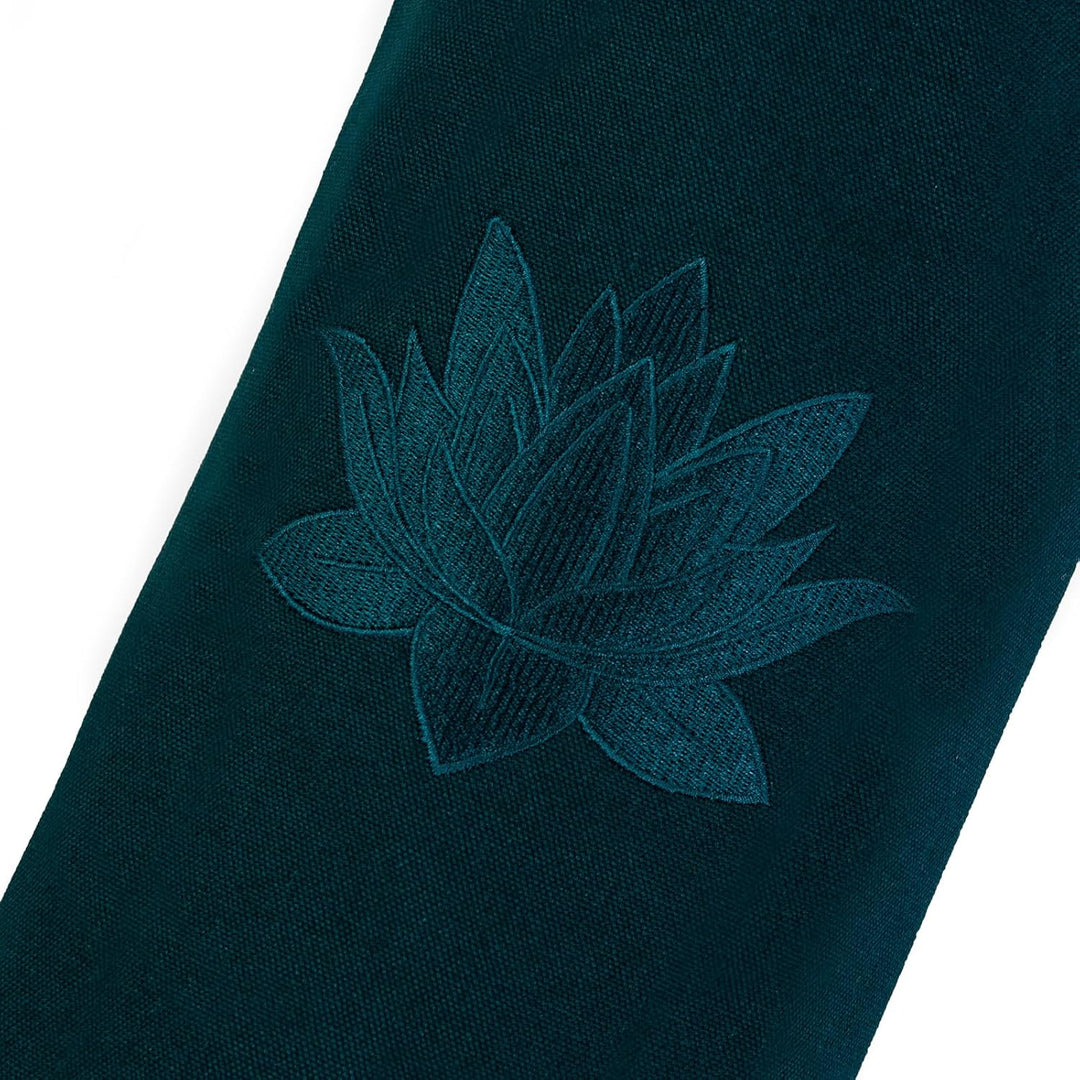 Yoga Studio GOTS Lotus Yogatasche aus Bio-Baumwolle mit verstellbarem Schulterriemen aus Gurtband Bl