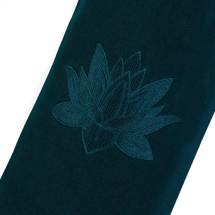 Yoga Studio GOTS Lotus Yogatasche aus Bio-Baumwolle mit verstellbarem Schulterriemen aus Gurtband Bl
