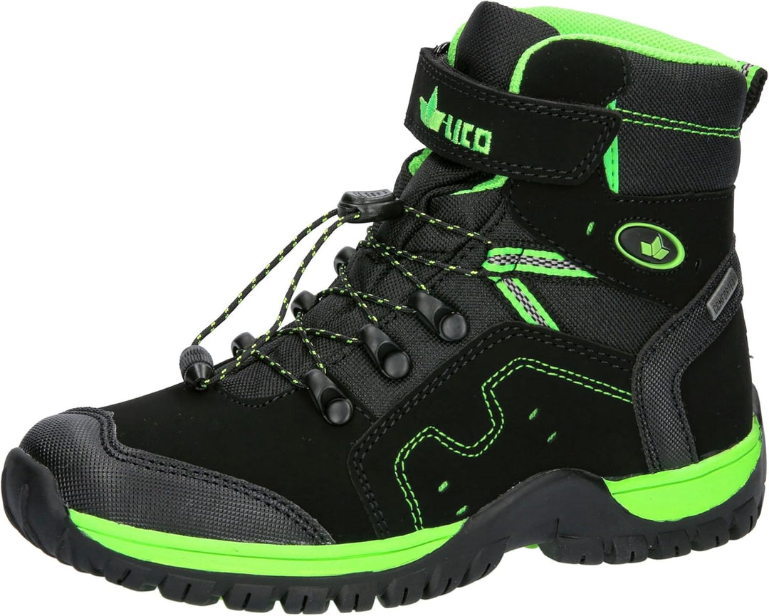 Lico Unisex Kinder Askim Vs Schneestiefel 27 EU Schwarz Lemon, 27 EU Schwarz Lemon