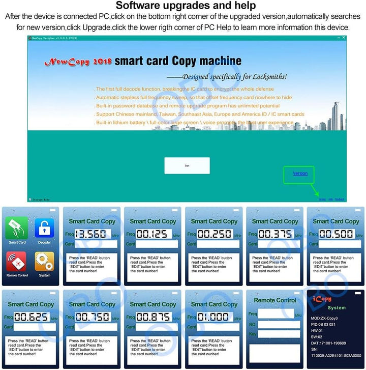 KDL RFID Duplikator 13,56 IC/ID-Kartenleser, Cloner, 125 kHz, Programmierer, Kopierer, Multifrequenz