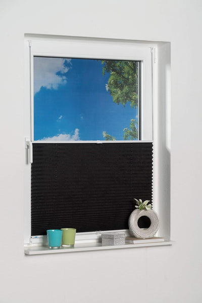 K-home 403129-4 Klemmfix-Plissee Palma Anthrazit 70 x 130 cm +++Verdunklung+++ 70 x 130 cm Anthrazit