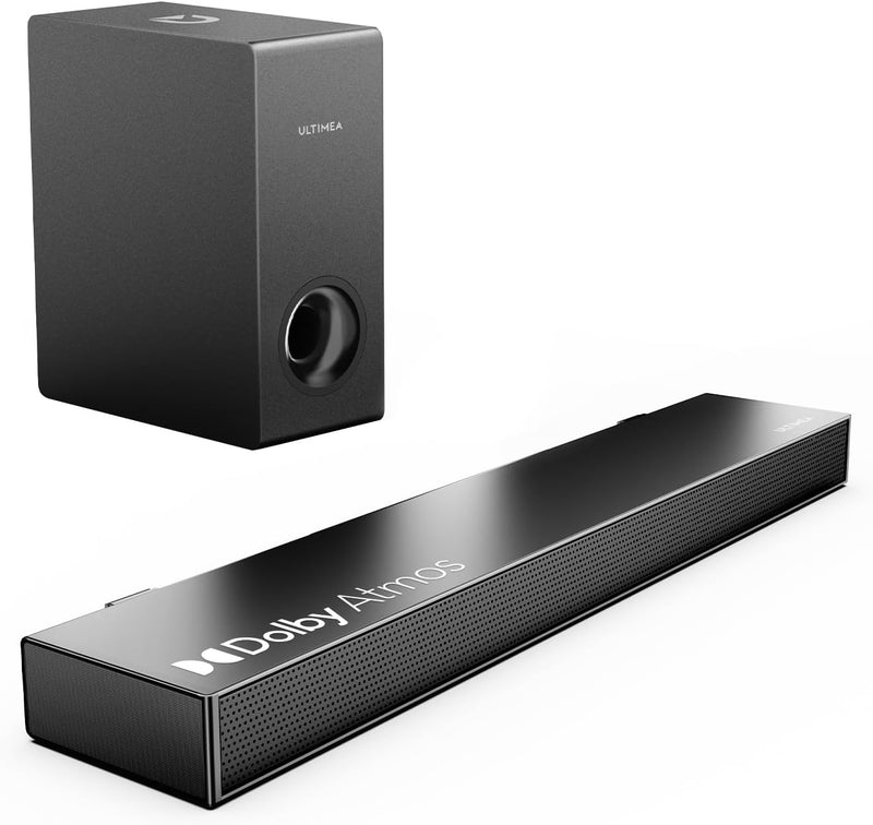 ULTIMEA Dolby Atmos Soundbar für TV Geräte, BassMAX, 3D Surround Sound System für TV Lautsprecher He