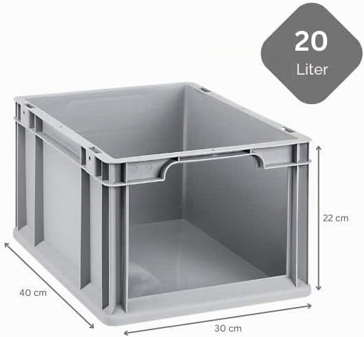 SparSet 5x Eurobox NextGen Store | HxBxT 22x30x40cm | 20 Liter | Front offen | Eurobehälter, Transpo