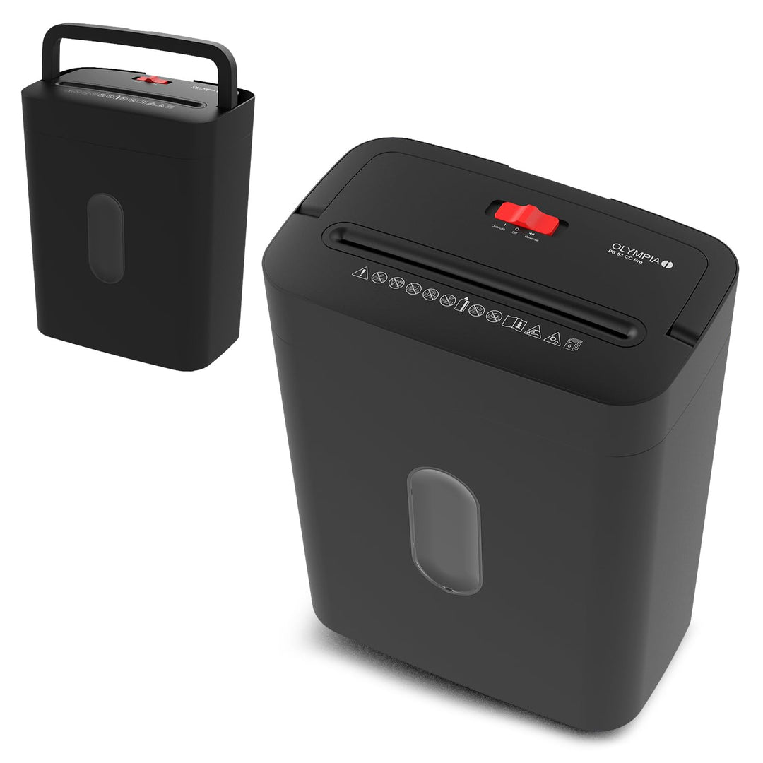 OLYMPIA PS 53 CC Pro Aktenvernichter schwarz | Papierschredder für Home Office & Büro | Schredder Ak