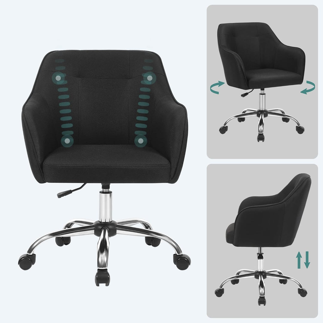 SONGMICS Homeoffice Stuhl, 2er Set, Drehstuhl, Schreibtischstuhl, höhenverstellbar, bis 110 kg belas