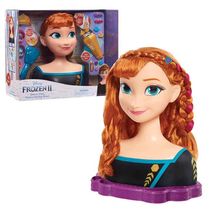 JP Disney Styling Frozen 2 Deluxe Anna Styling Head, FRND7000, Deluxe Anna