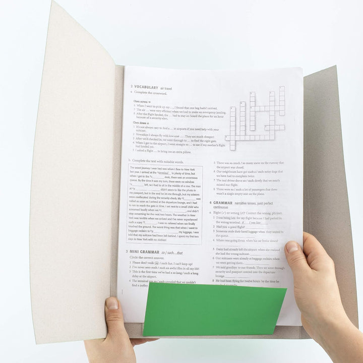 D.RECT 25 Stück Sammelmappe aus Karton | Postmappe mit Gummiband | 300g Grün Grün 25 Stück, Grün 25