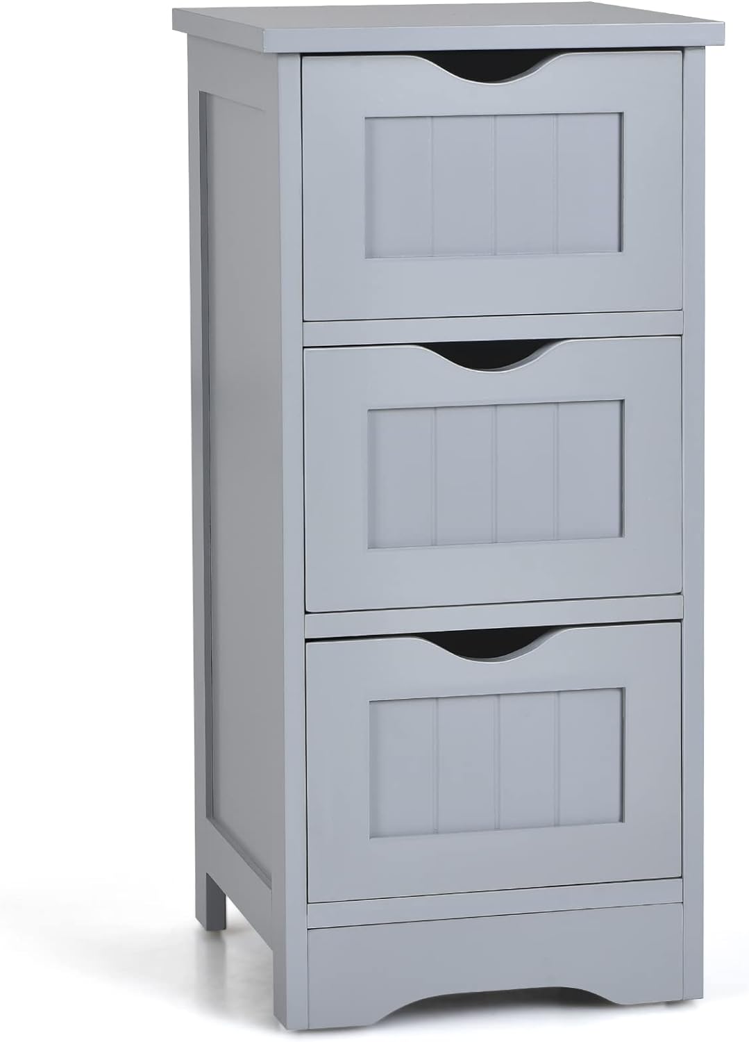 Giantex Badezimmerschrank mit Erde, selbsttragender Spaltenschrank, mit 4/3 Schubladen, Aufbewahrung