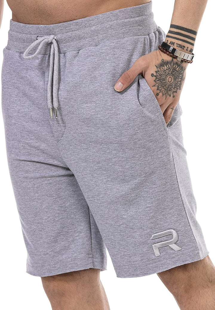 Redbridge Shorts für Herren Kurze Hose Sweat-Pants Sporthose Freizeithose XL Grau, XL Grau