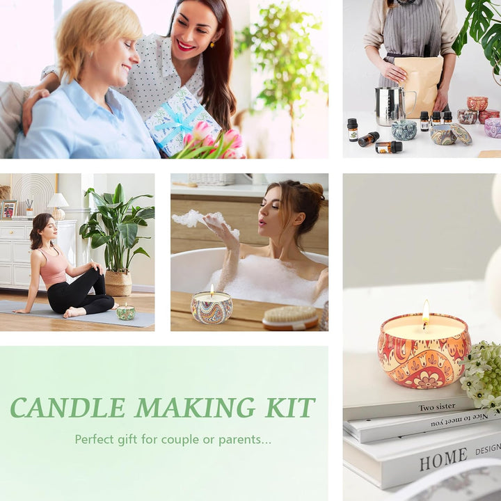 Kerzen Selber Machen Set, Candle Making Kit Kerzenset zum Selbstmachen, DIY Kerzenherstellung Kit Ke