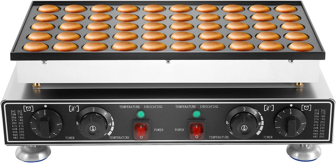 Mini Pfannkuchen Automat, Poffertjespfanne, 1700W Pancakes Machine für 50 Mini Pfannkuchen, Mini Dut