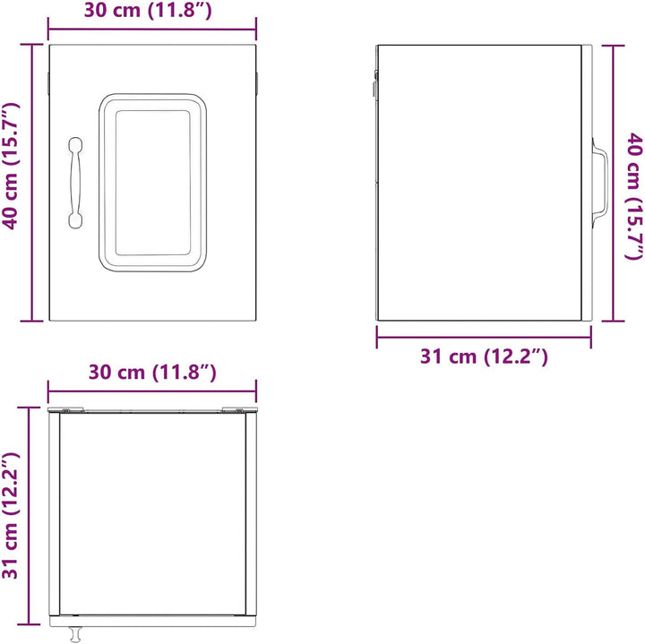 vidaXL Geschirrspülerfront Kalmar Braun Eichen-Optik 30 x 31 x 40 cm, Eleganter moderner Küchenregal