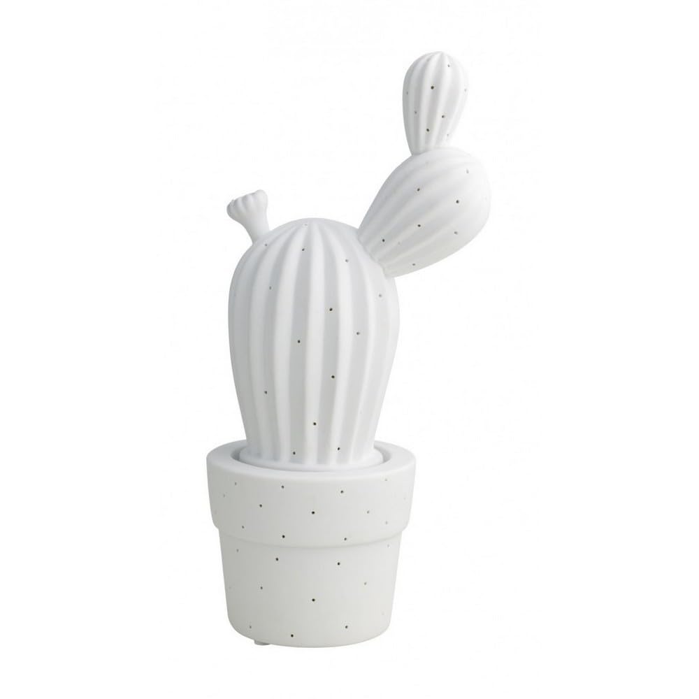 Brandani 53384 Kaktuslampe weiss aus Porzellan
