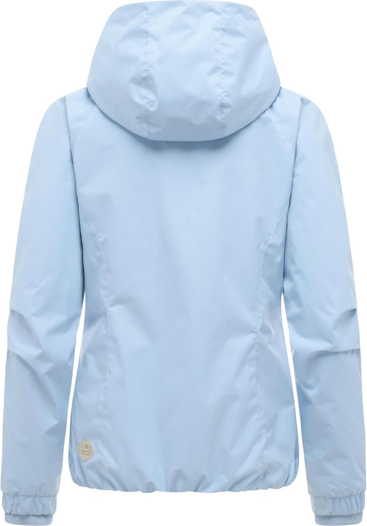 Ragwear Damen wasserdichte Übergangsjacke leichte Jacke kurz mit Kapuze Dizzie Intl XS-6XL XS Arctic