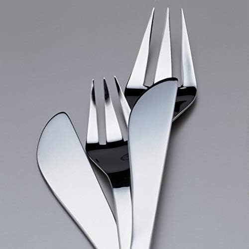 Alessi Colombina Besteckgarnitur: 6 Tafellöffel, 6 Tafelgabel, 6 Tafelmesser, 6 Kaffeelöffel, Edelst