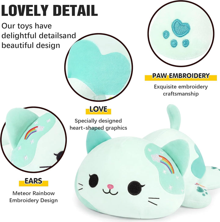 shownicer Plüschtier Katze Kuscheltier Stofftier Kawaii Katze Plüsch Kissen Spielzeug Kätzchen Plüsc