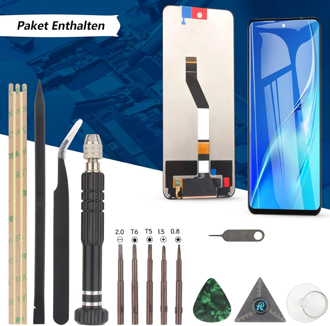 RongZy für Xiaomi Poco M4 Pro 5G LCD Bildschirmersatz für Xiaomi Poco M4 Pro 5G Touchscreen Digitali
