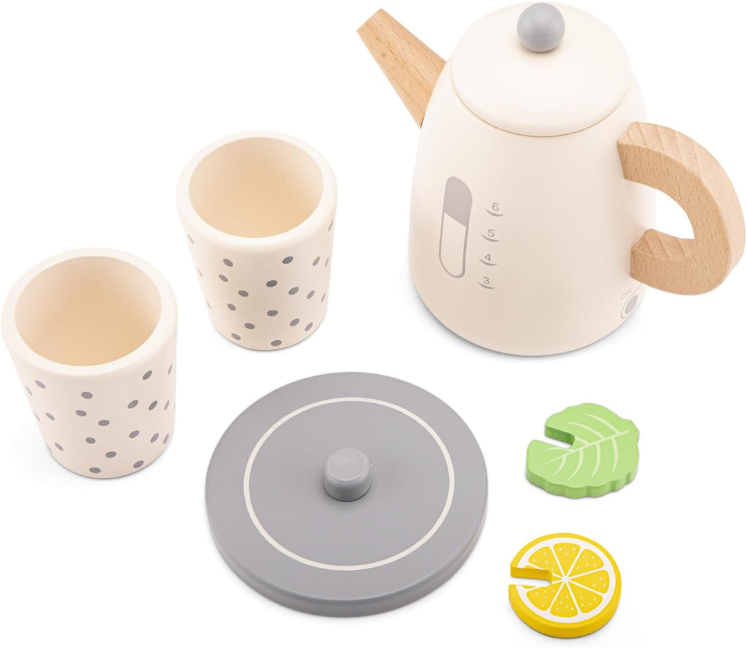 New Classic Toys Holzspielzeug-Wasserkocher-Set, Wasserkocher-Set