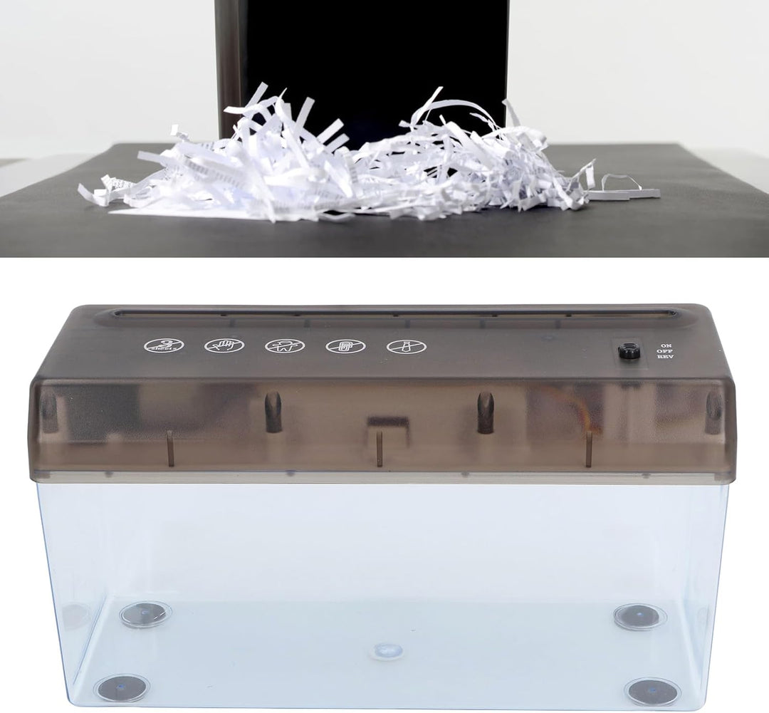 Kompakter Elektrischer A4 Aktenvernichter, 5 Mm Streifenschnitt, 1, 5 M/min Zerkleinerungsgeschwindi