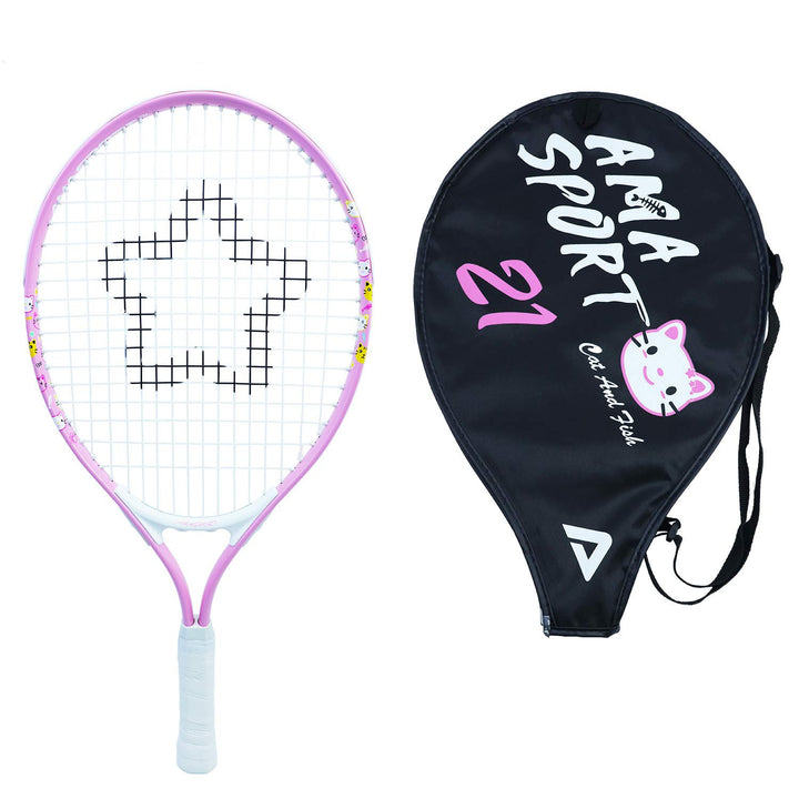 AMA SPORT - Junior-Tennisschläger für Kinder von 2–12 Jahren – Jungen & Mädchen – mit Nylon-Tragetas