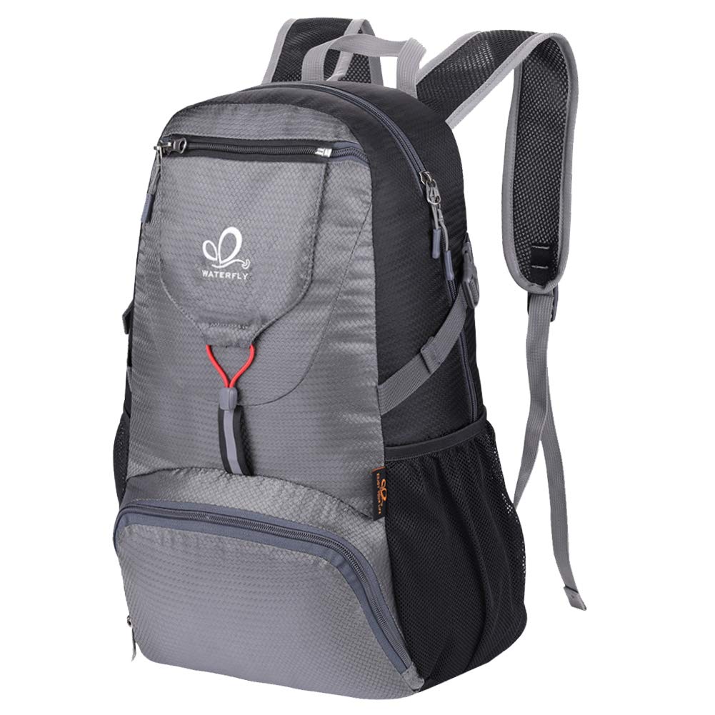 WATERFLY Ultraleicht Faltbar Klein Rucksack: 20L Leicht Packable Wanderrucksack Tagesrucksack Trekki