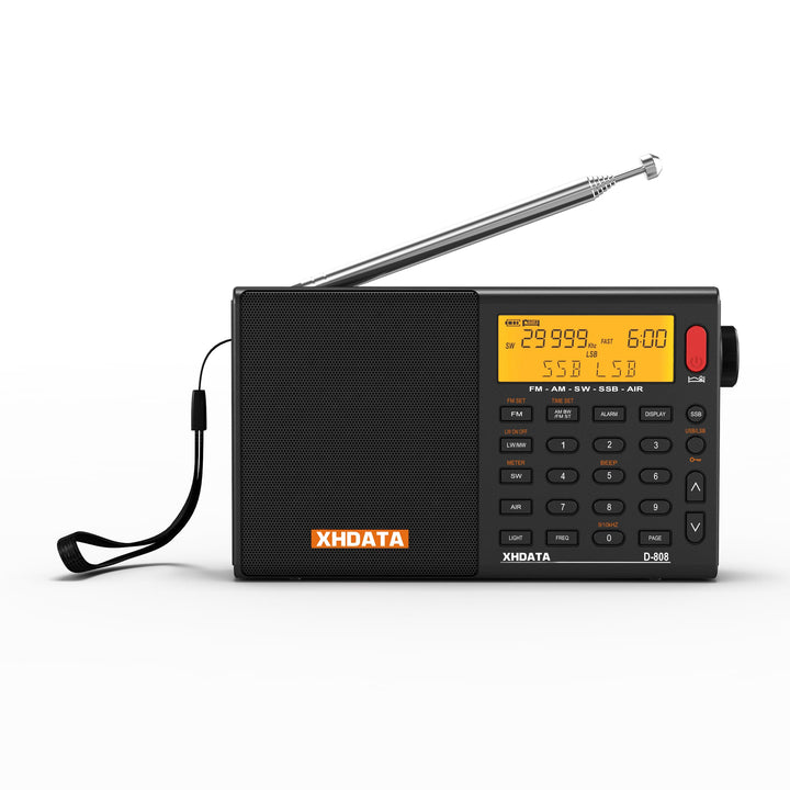 XHDATA D808 Tragbares Digitales Radio, Weltempfänger Radio, Kurzwellenempfänger, UKW-Stereo/KW/MW/LW