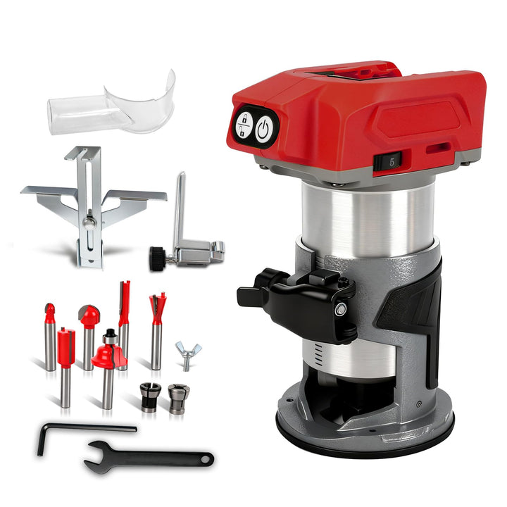 Kabelloser Power-Router kompatibel mit Milwaukee M18 18 V Akku, bürstenloser Holzfräser, 5 Geschwind
